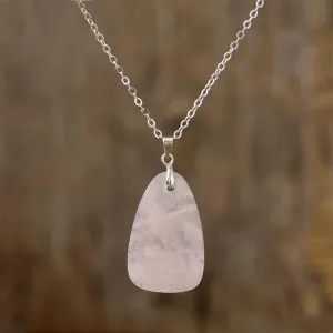 'Nginyal' Rose Quartz Pendant Necklace