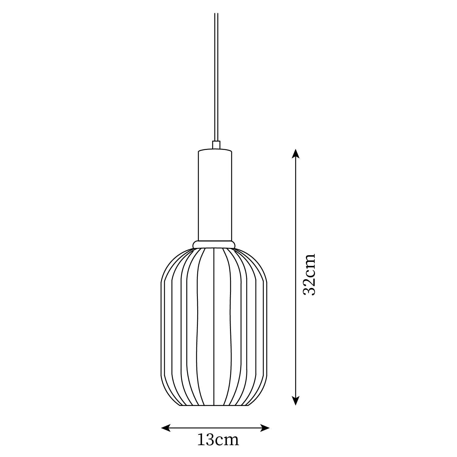 Nina Ribbed Pendant Lamp