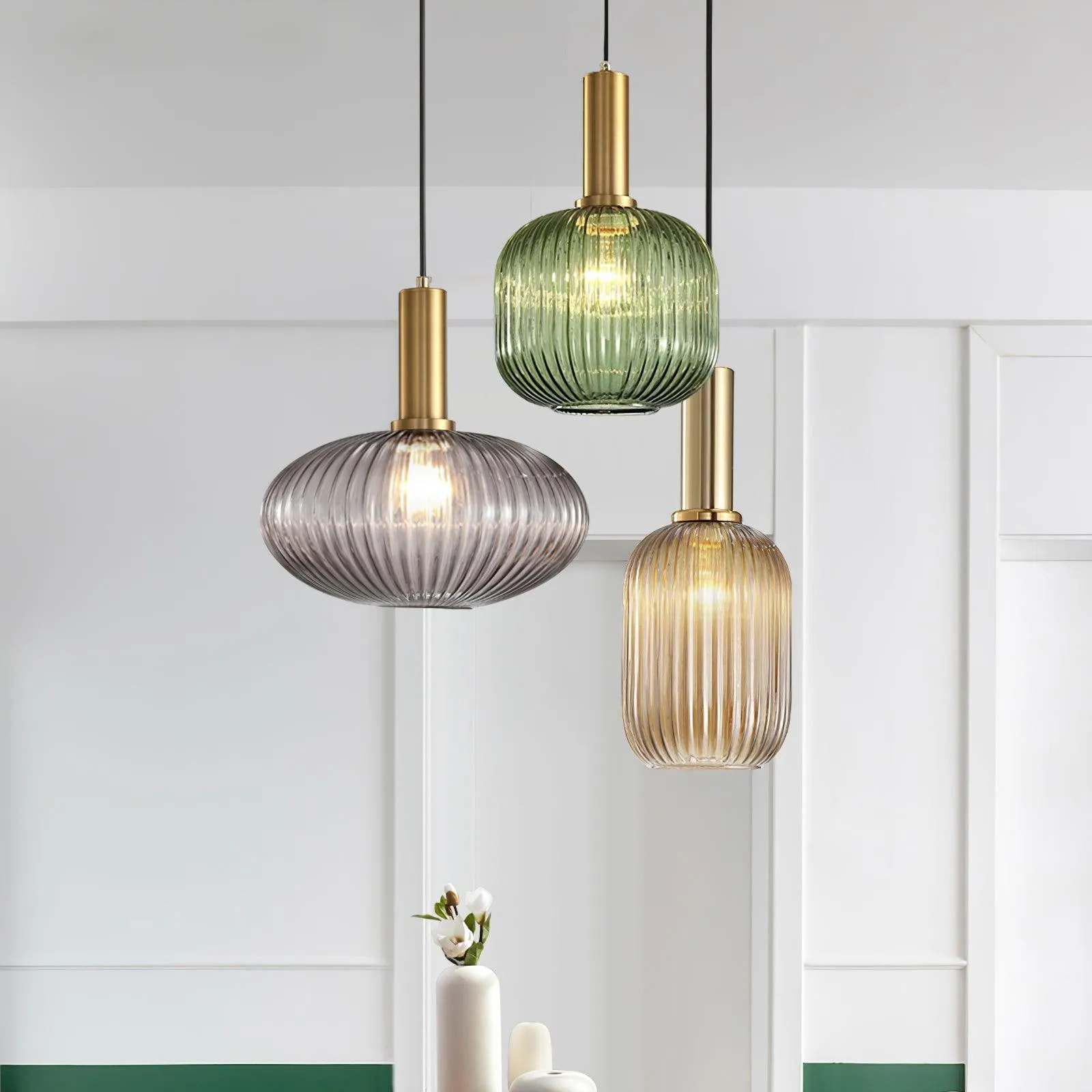 Nina Ribbed Pendant Lamp