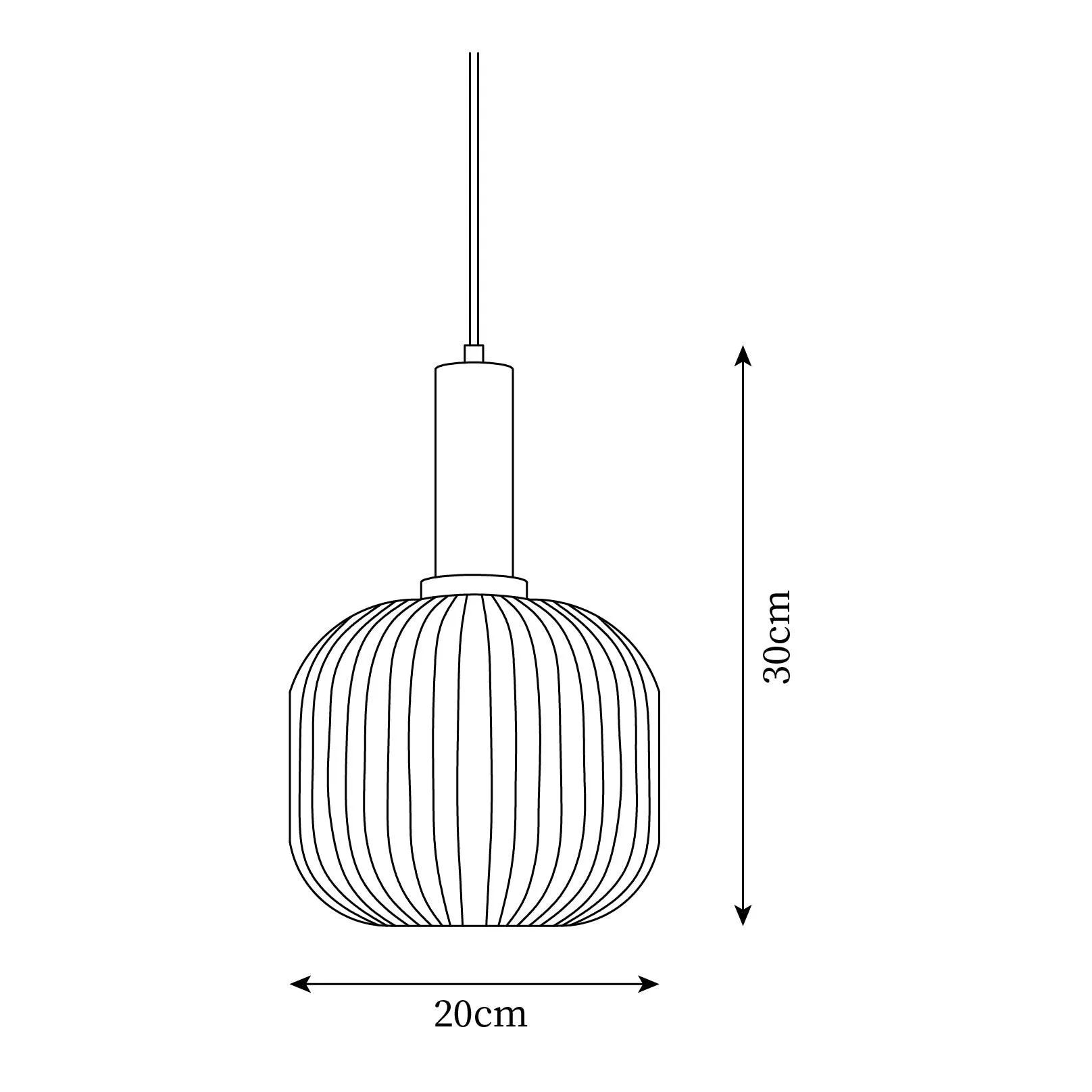 Nina Ribbed Pendant Lamp