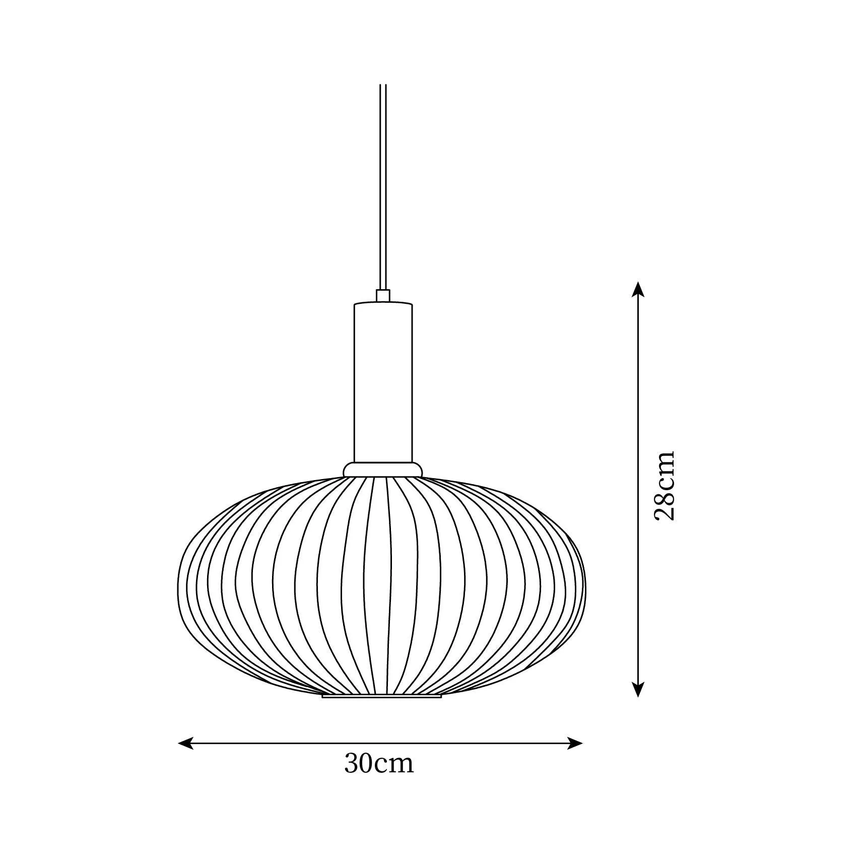 Nina Ribbed Pendant Lamp