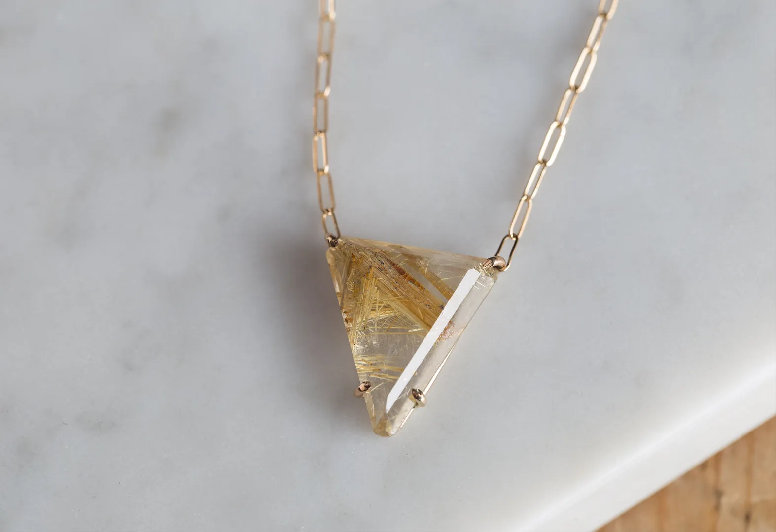 One of a Kind Rutilated Quartz Necklace