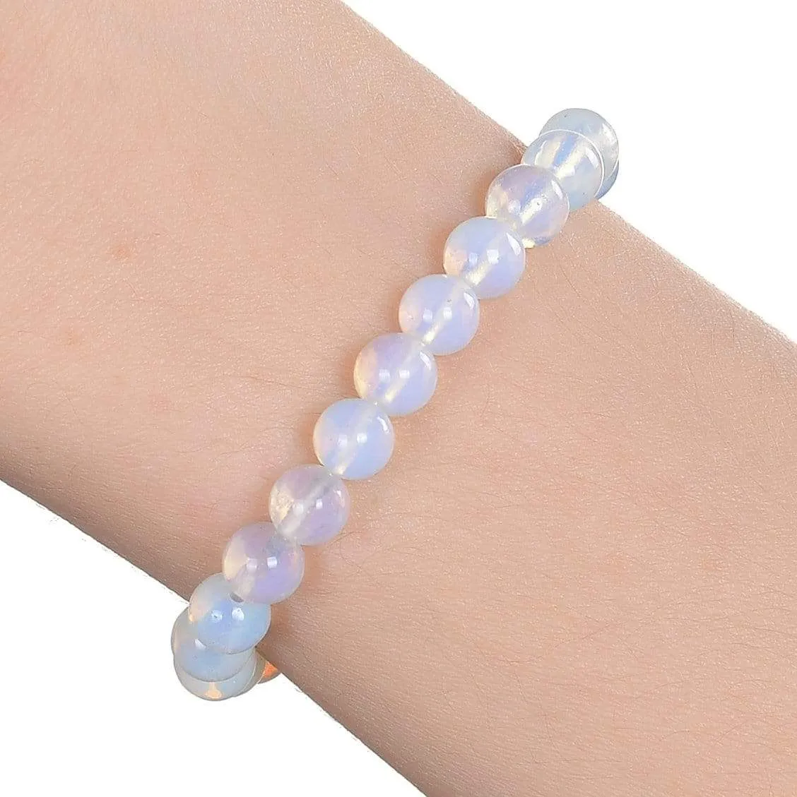 Opalite Moonstone 6mm Gemstone Bead Bracelet