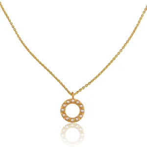 Pearl Circle Pendant Necklace