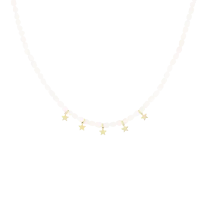 Pearl/ gold necklace with stars