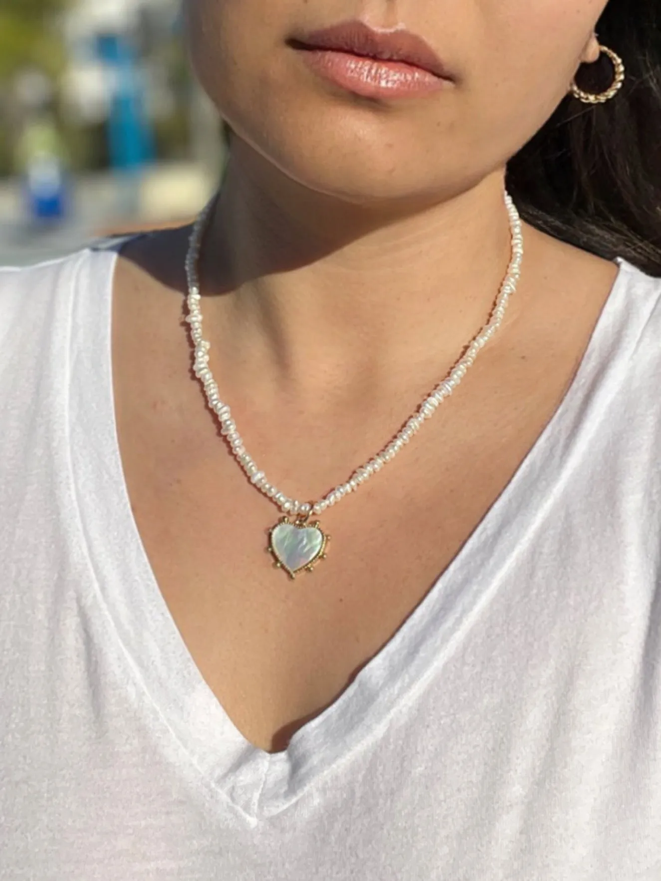 Pearl Heart Necklace