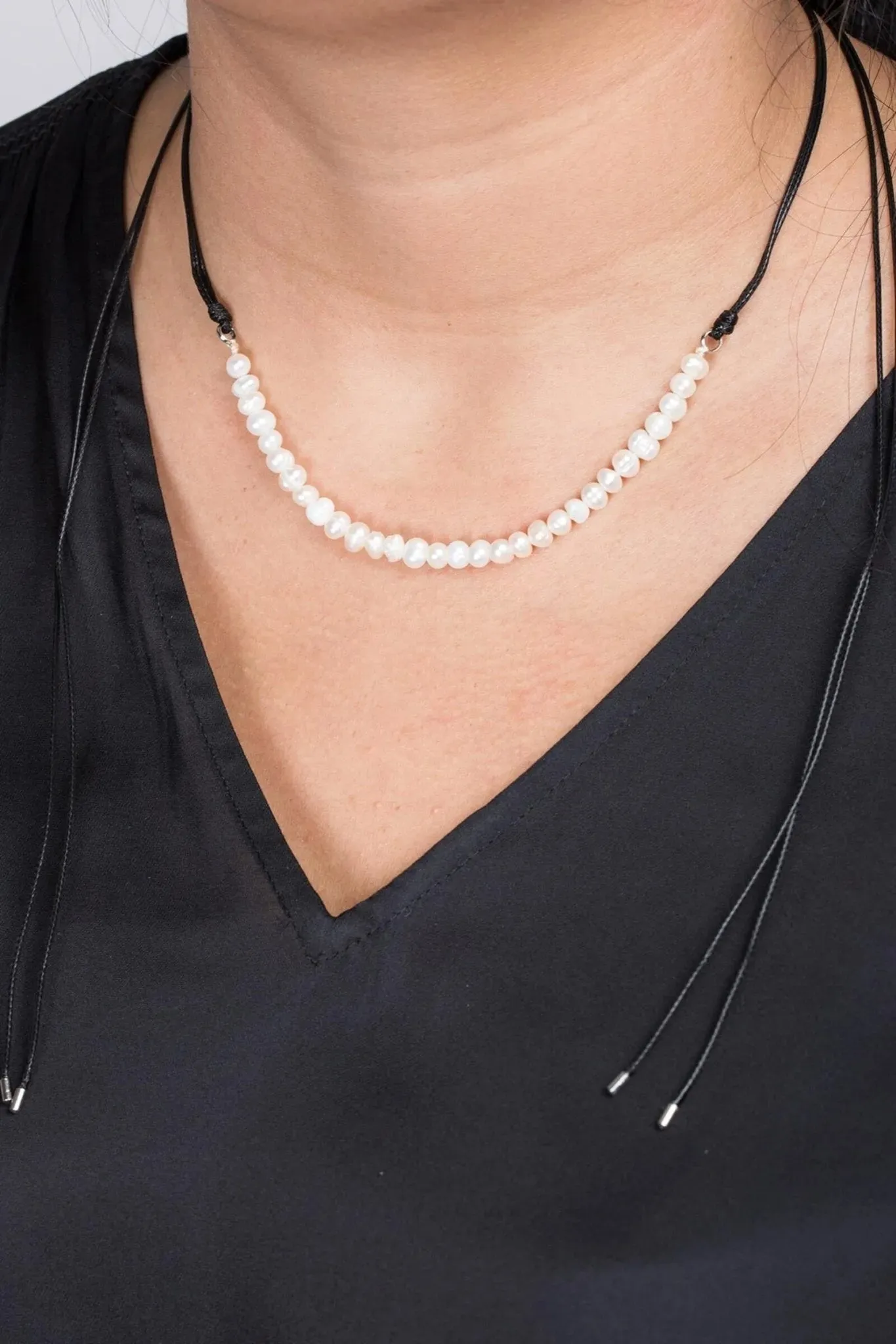 Pearl Wrap Choker Necklace