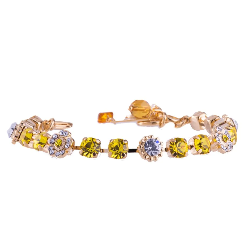 Petite Flower Cluster Bracelet in "Fields of Gold" *Custom*