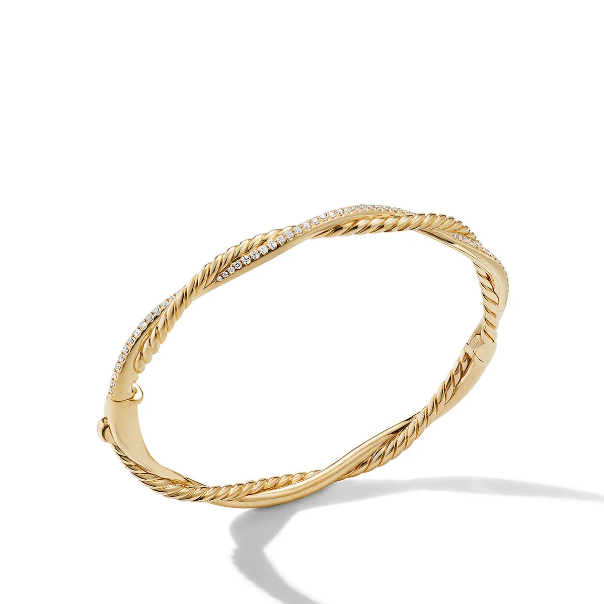 Petite Infinity Bracelet in 18K Yellow Gold with Pave Diamond