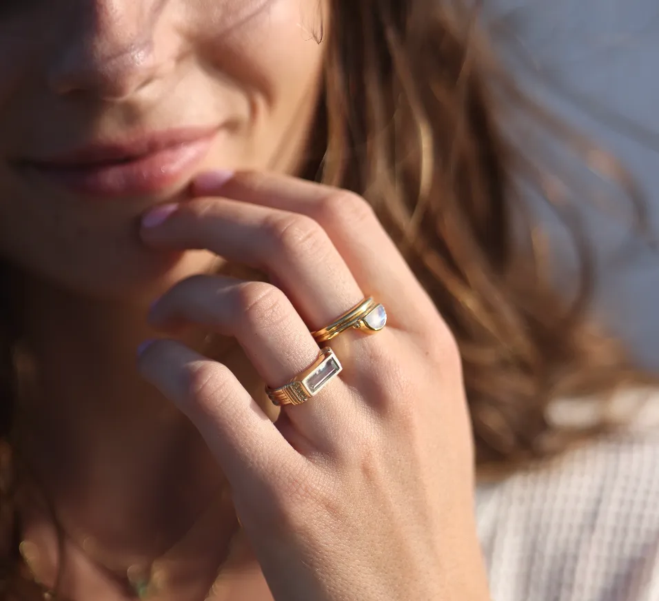 Phoebe Apatite Silver Ring