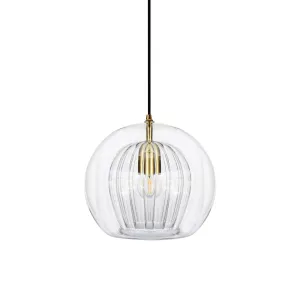 Pleated Crystal Pendant Light