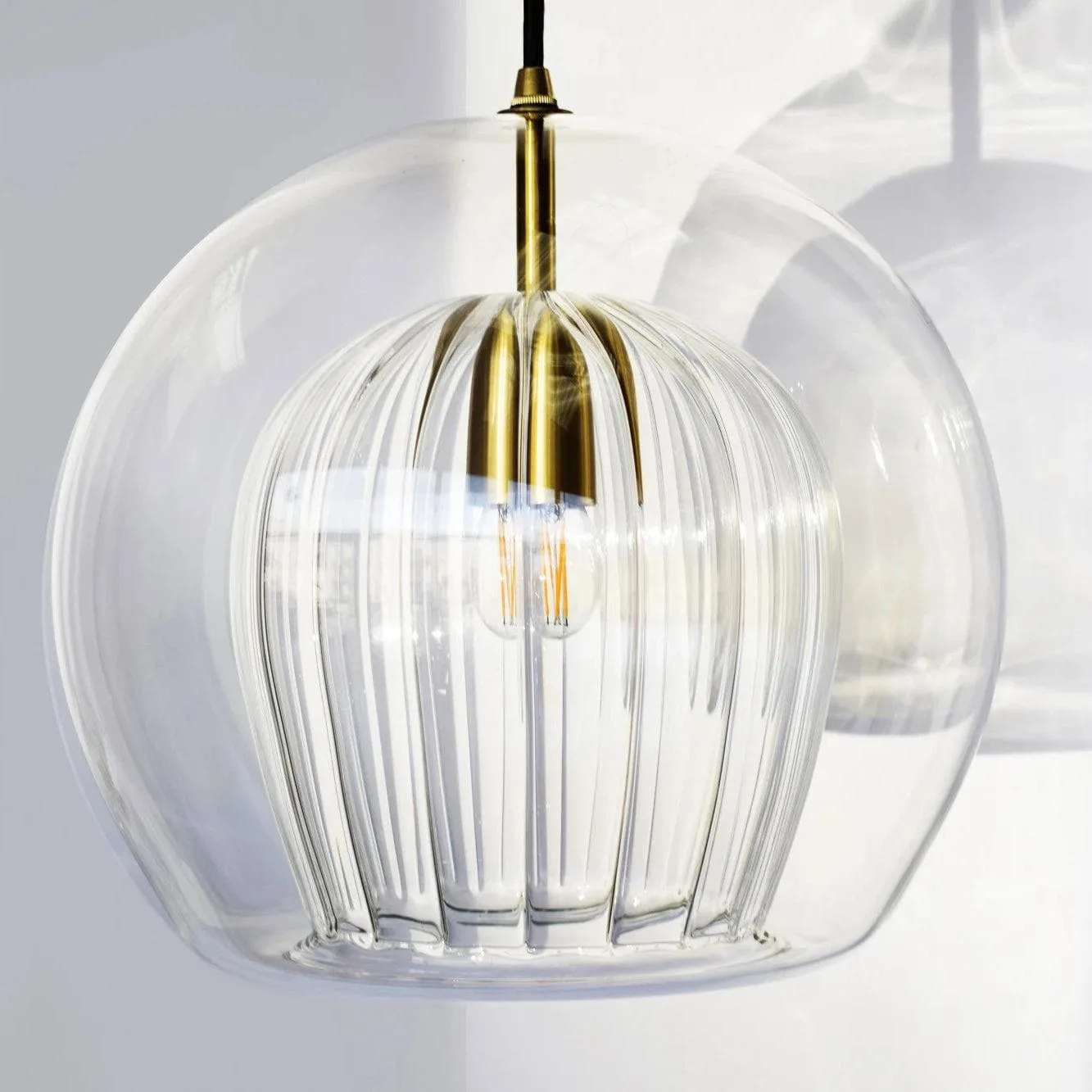 Pleated Crystal Pendant Light