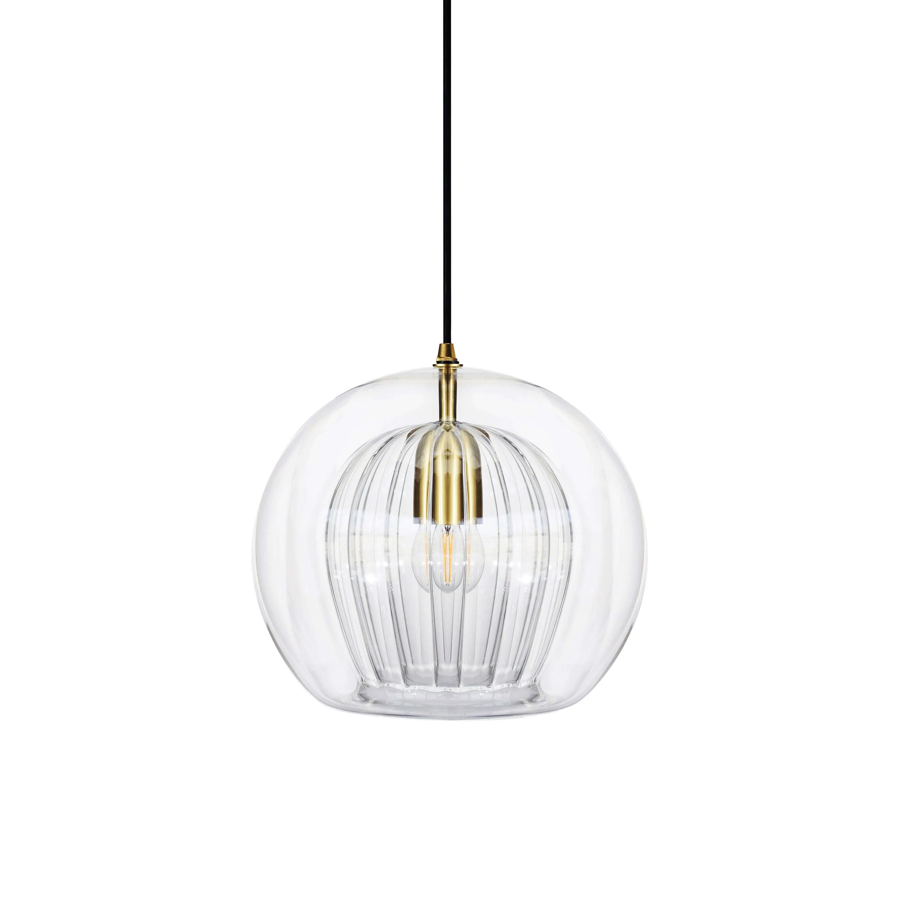 Pleated Crystal Pendant Light