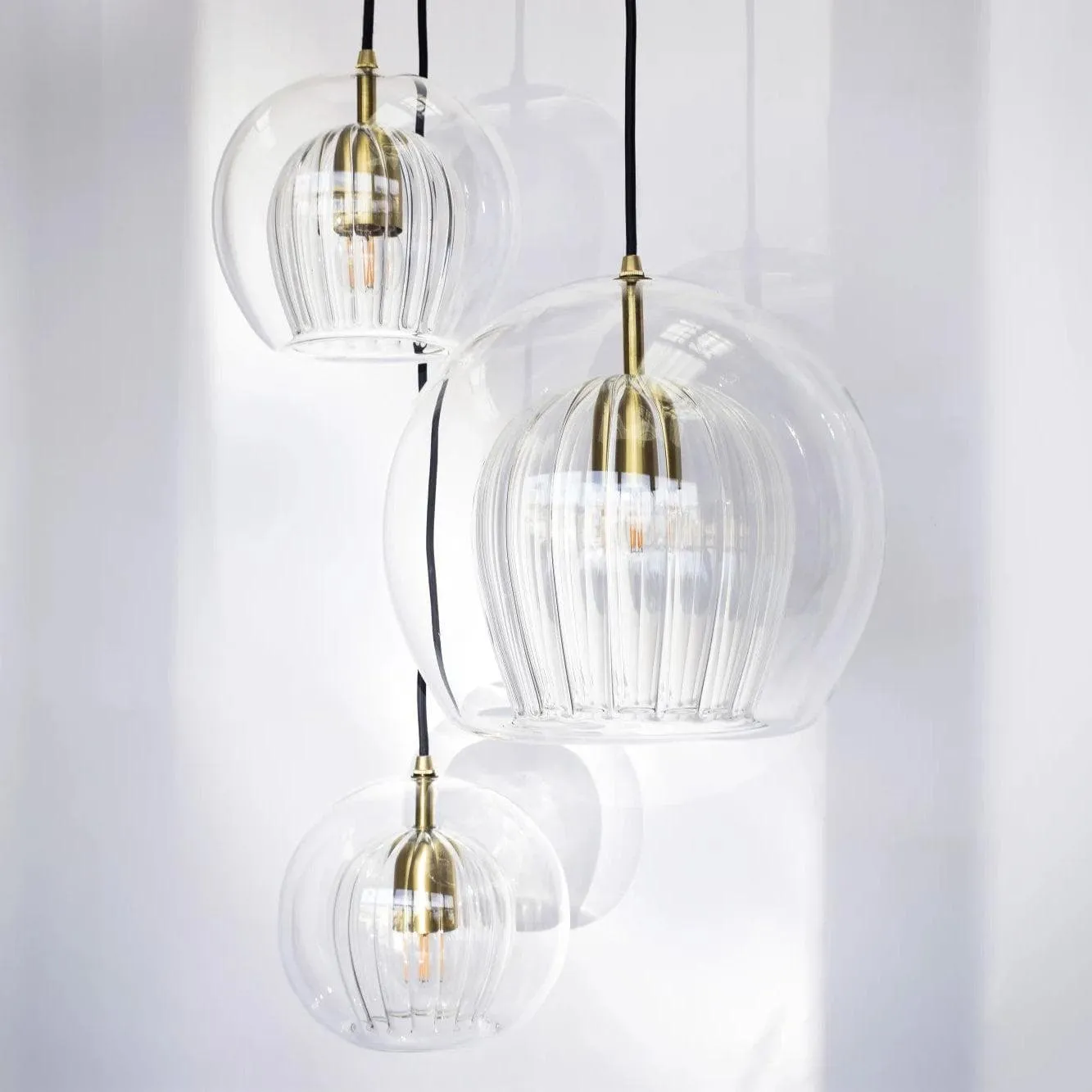 Pleated Crystal Pendant Light