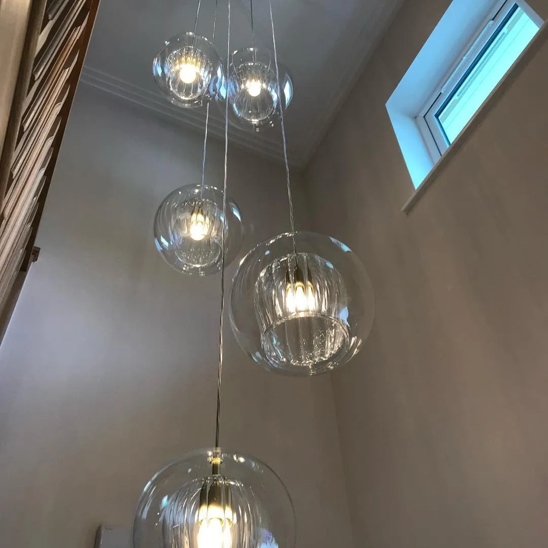 Pleated Crystal Pendant Light