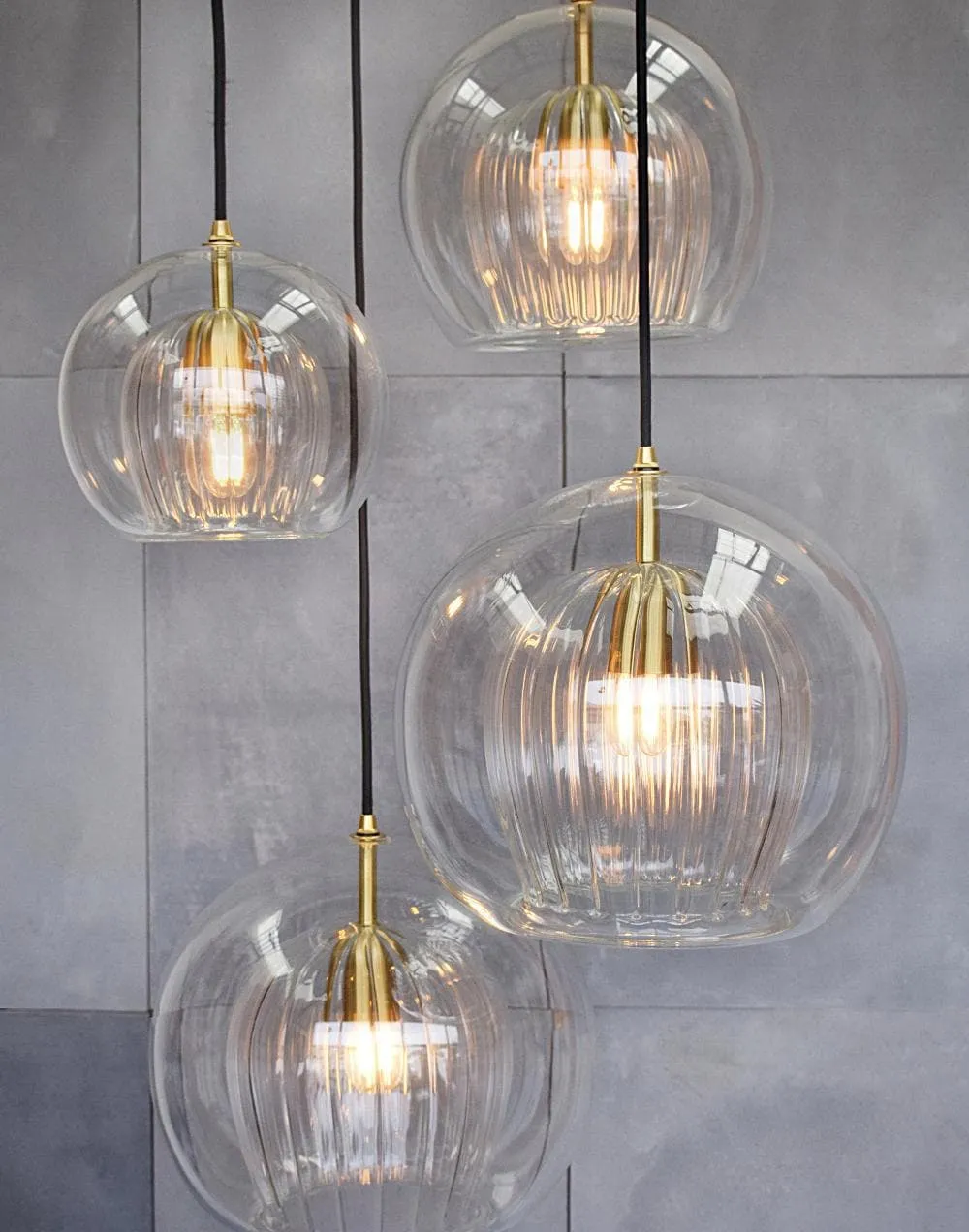 Pleated Crystal Pendant Light