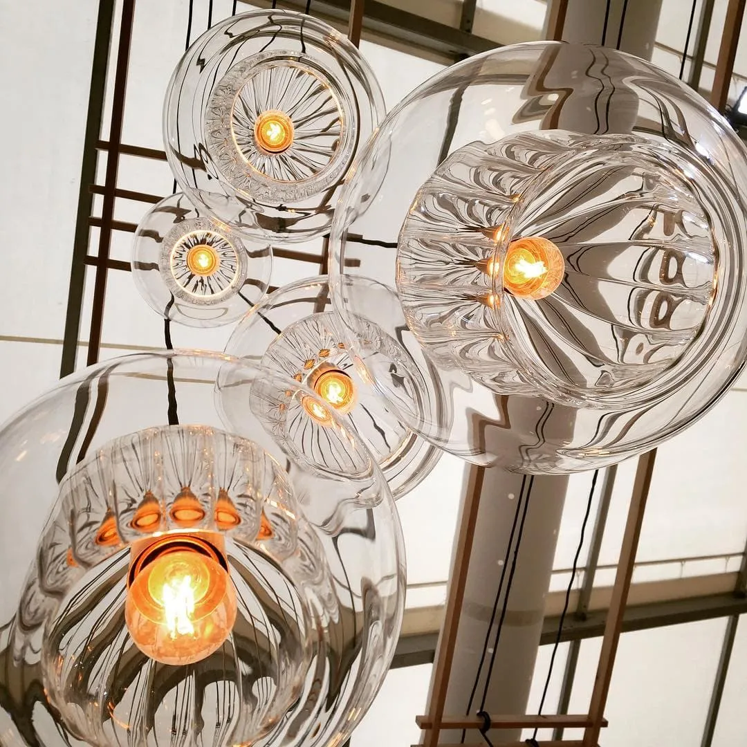 Pleated Crystal Pendant Light