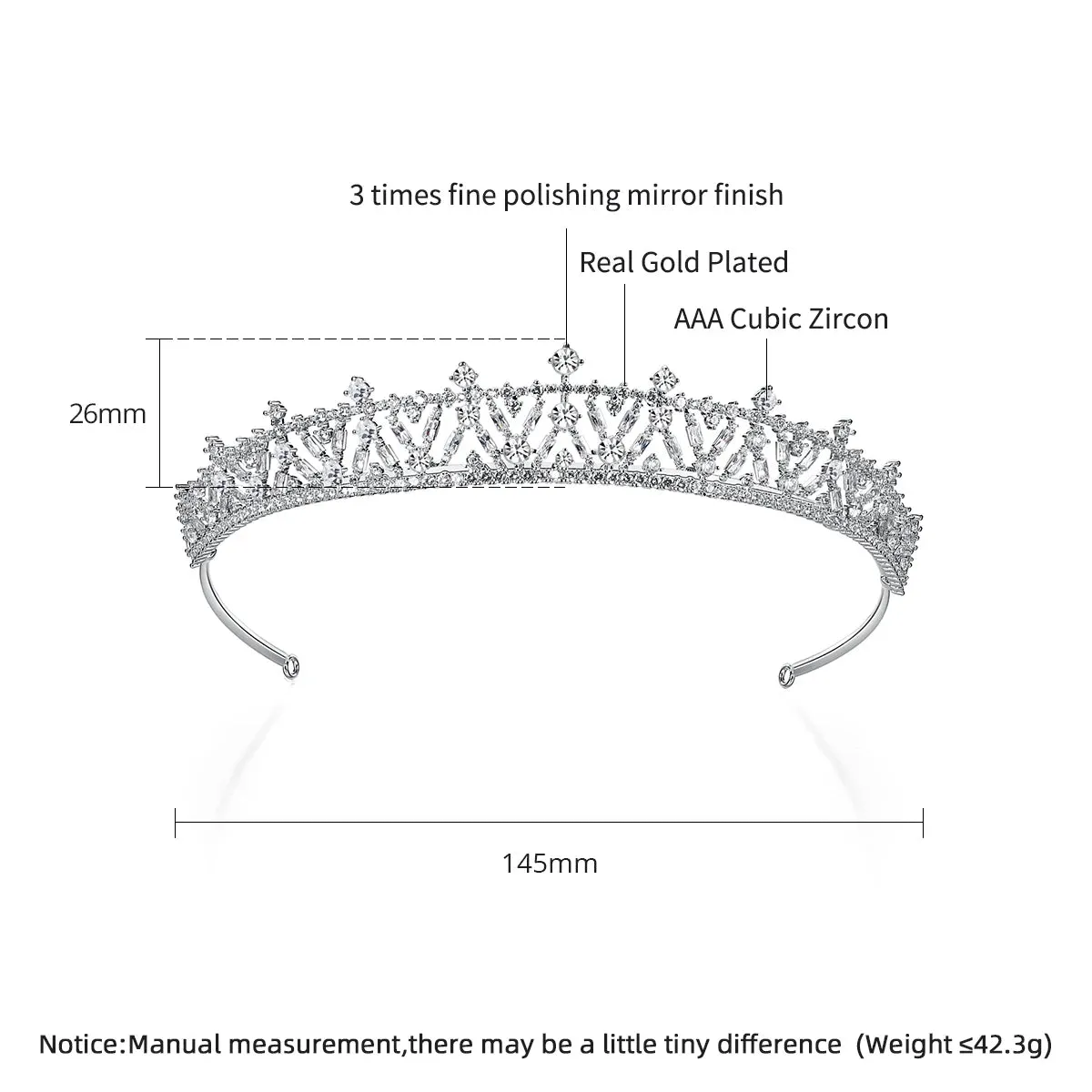 Princess Cubic Zirconia Crown