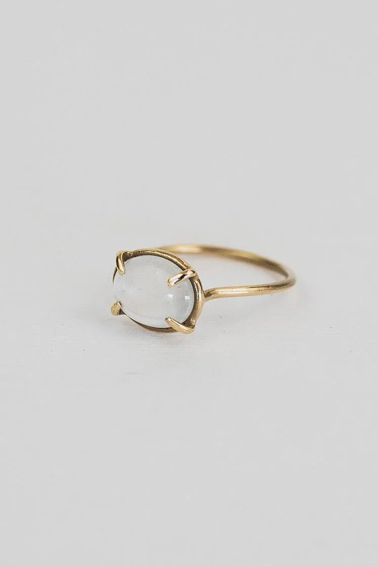 Prong Set Gemstone Ring - Moonstone