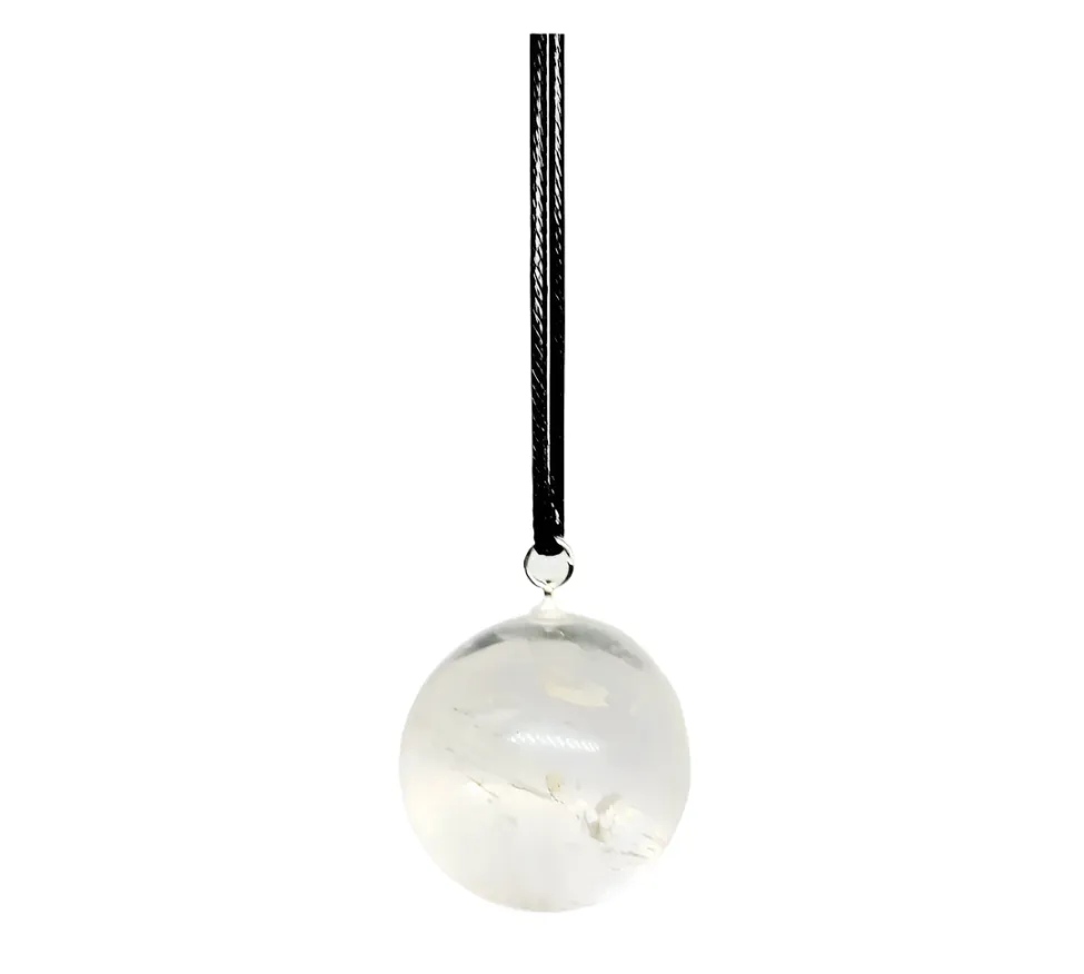 Quartz Crystal Sphere Pendant Necklace