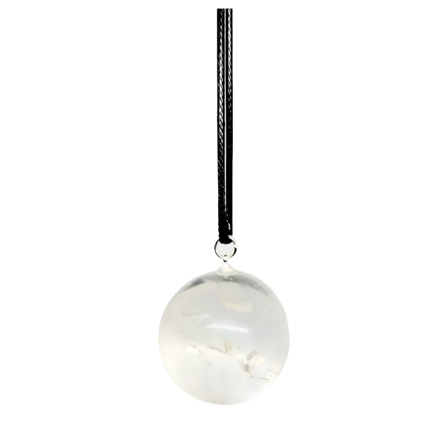 Quartz Crystal Sphere Pendant Necklace