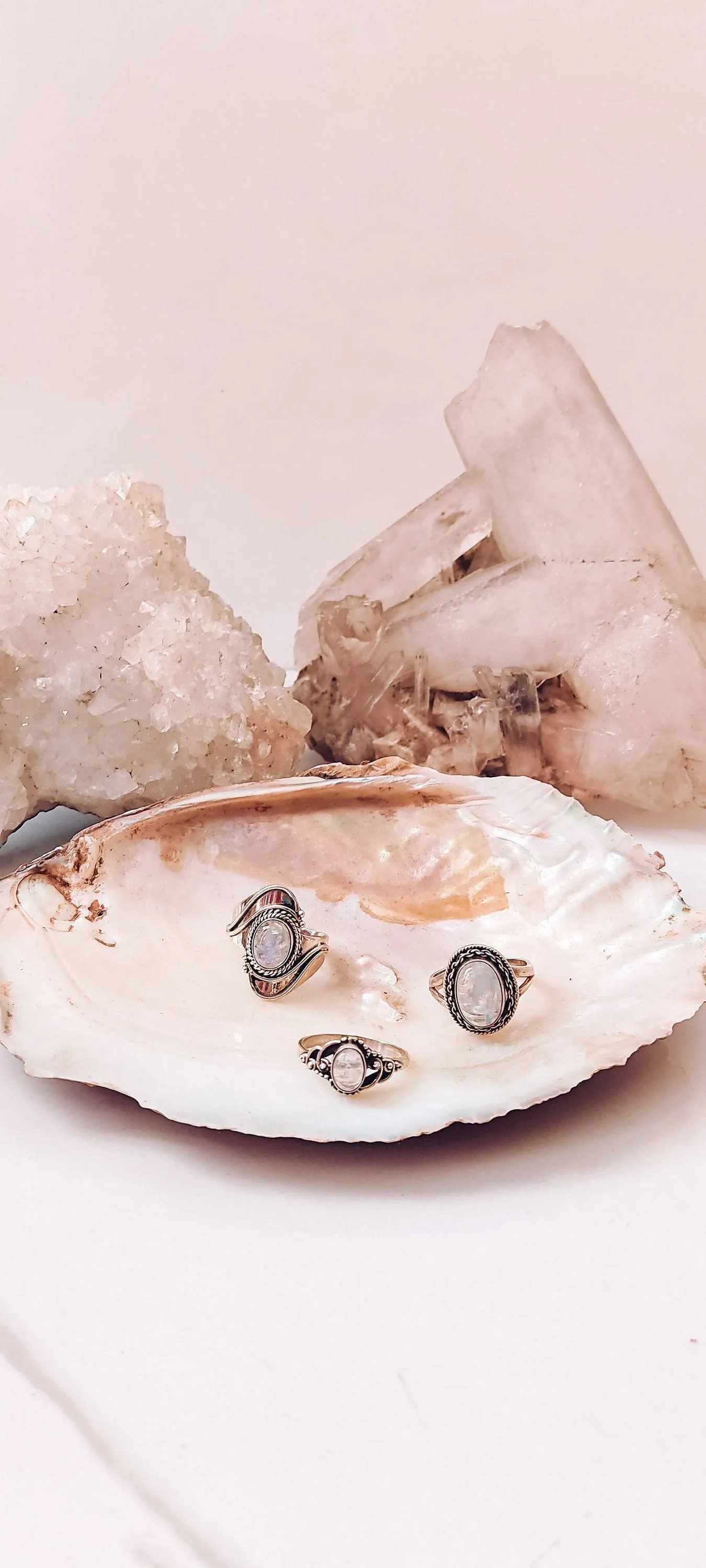 Rainbow Moonstone Rings