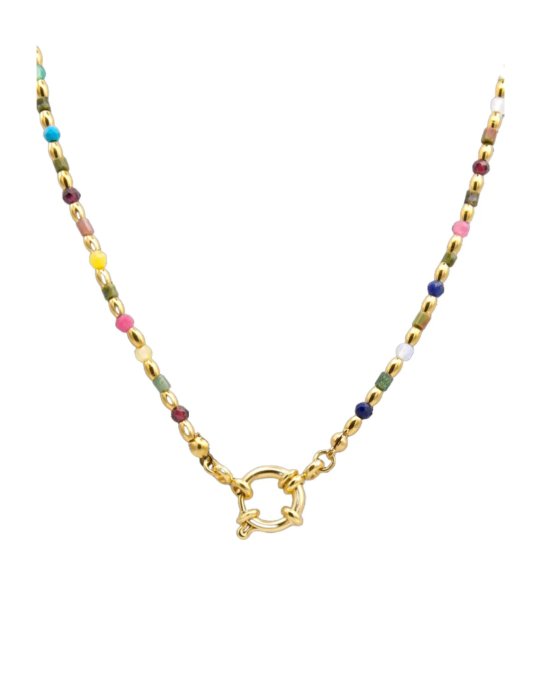 Remix Beaded Necklace Multi Gold