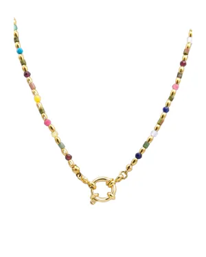 Remix Beaded Necklace Multi Gold