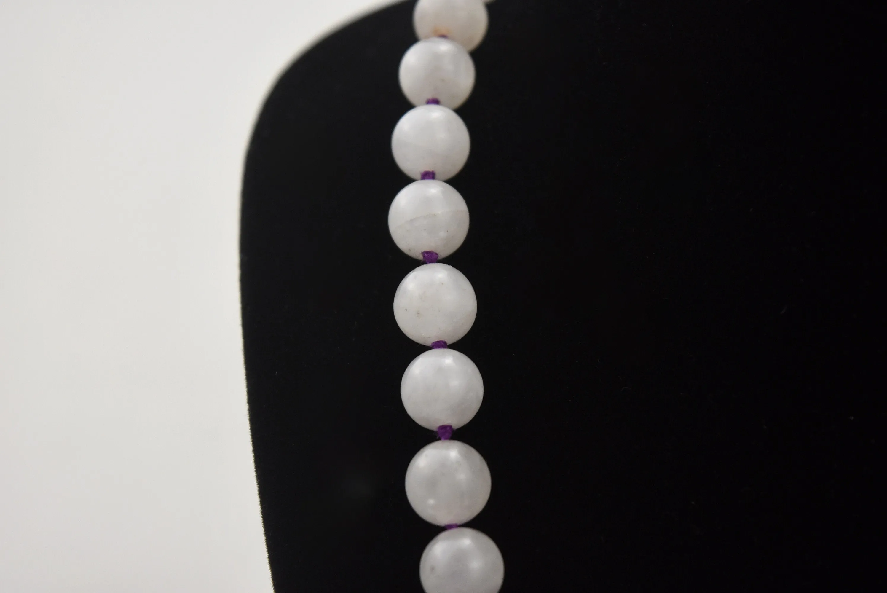 Rose Quartz Bead Necklace - 24"