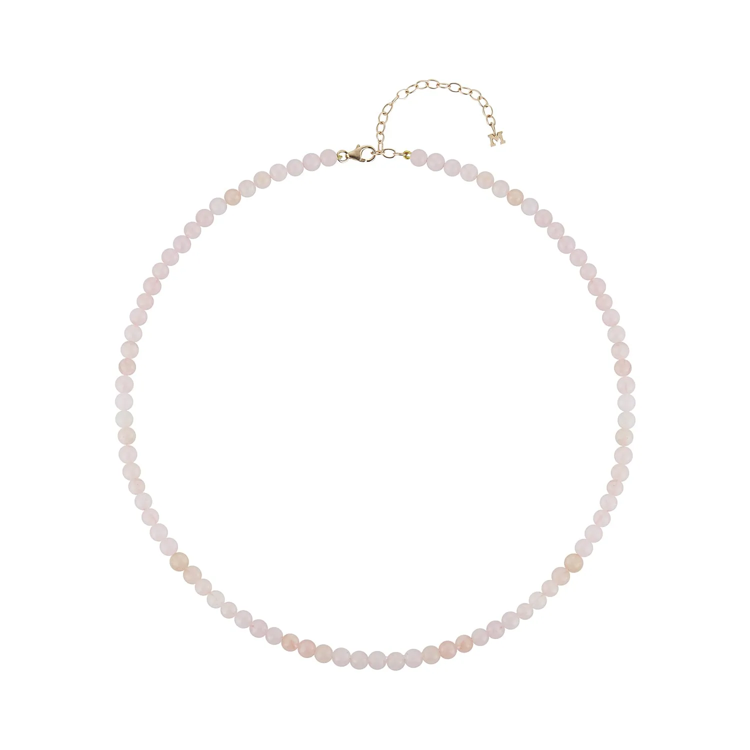 Rose Quartz  Beaded Choker