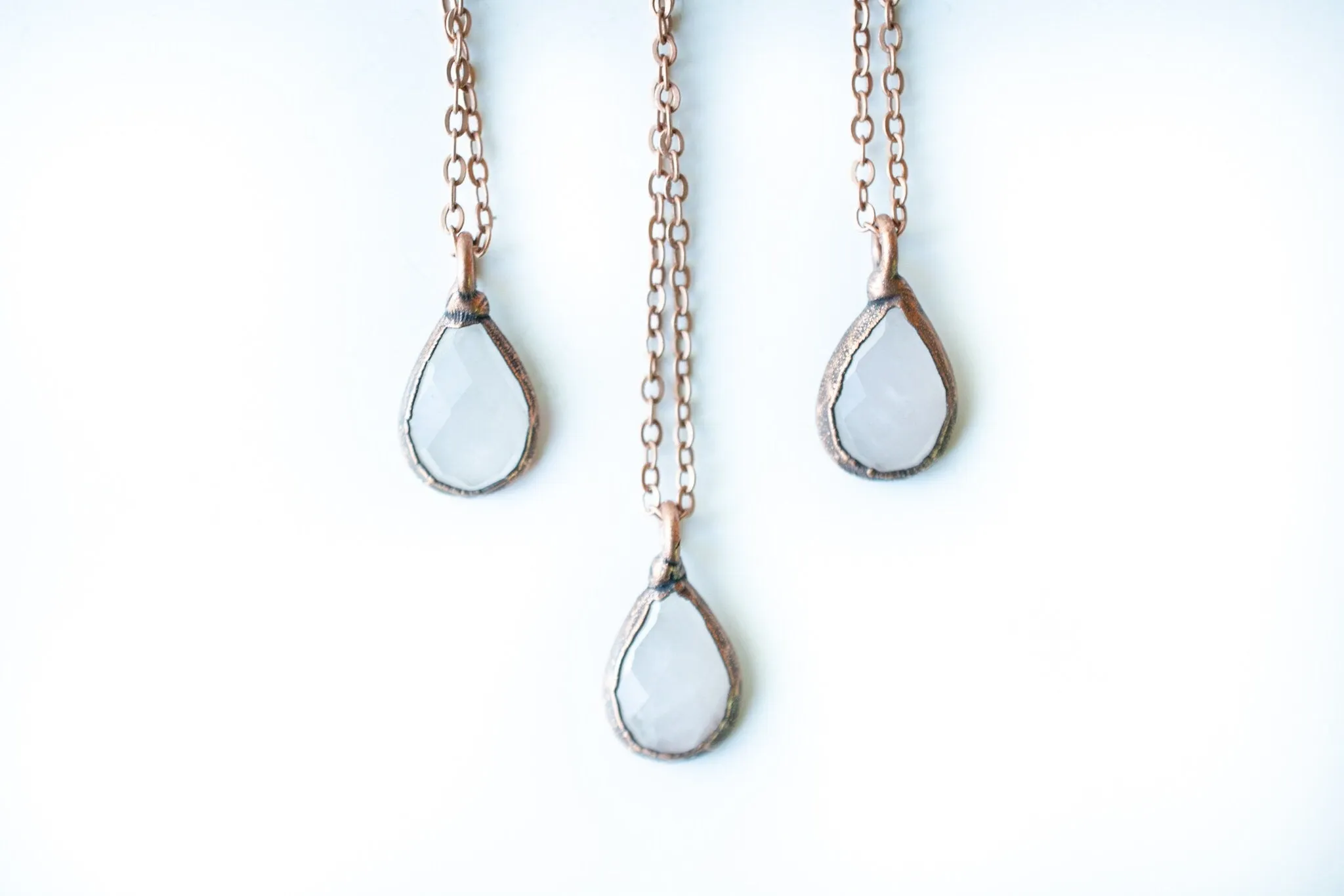 Rose Quartz Necklace | Faceted Rose Quartz