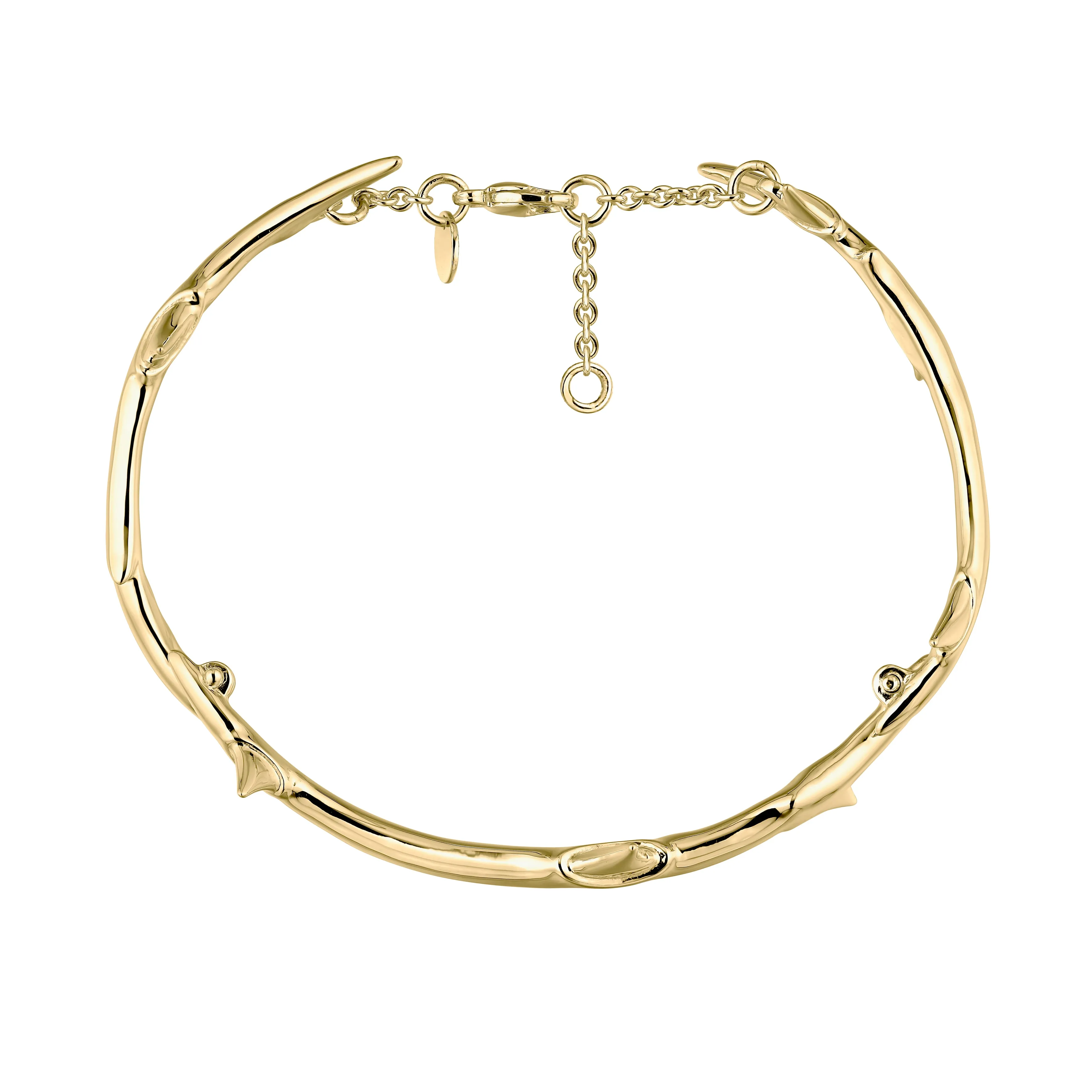 Rose Thorn Linked Bracelet - Yellow Gold Vermeil