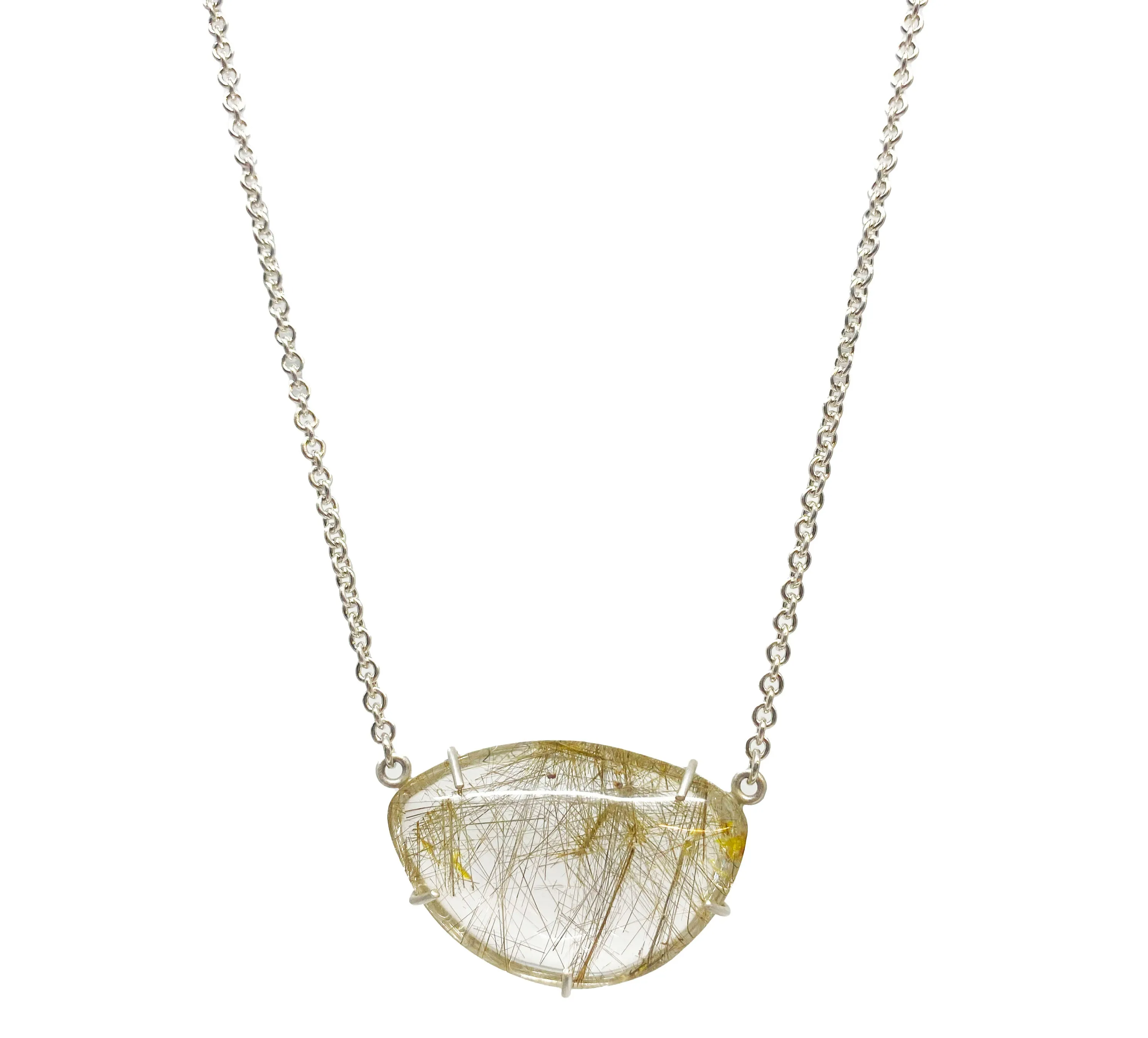 Rutilated Quartz Necklace by Rina Young