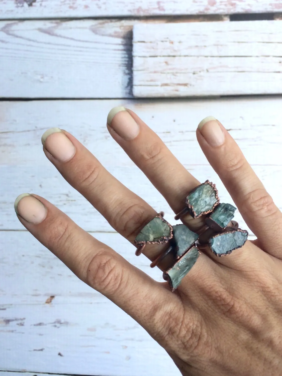 SALE Aquamarine Ring | Raw Aquamarine Jewelry