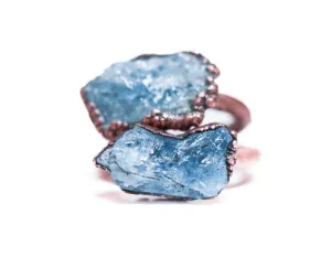 SALE Aquamarine Ring | Raw Aquamarine Jewelry