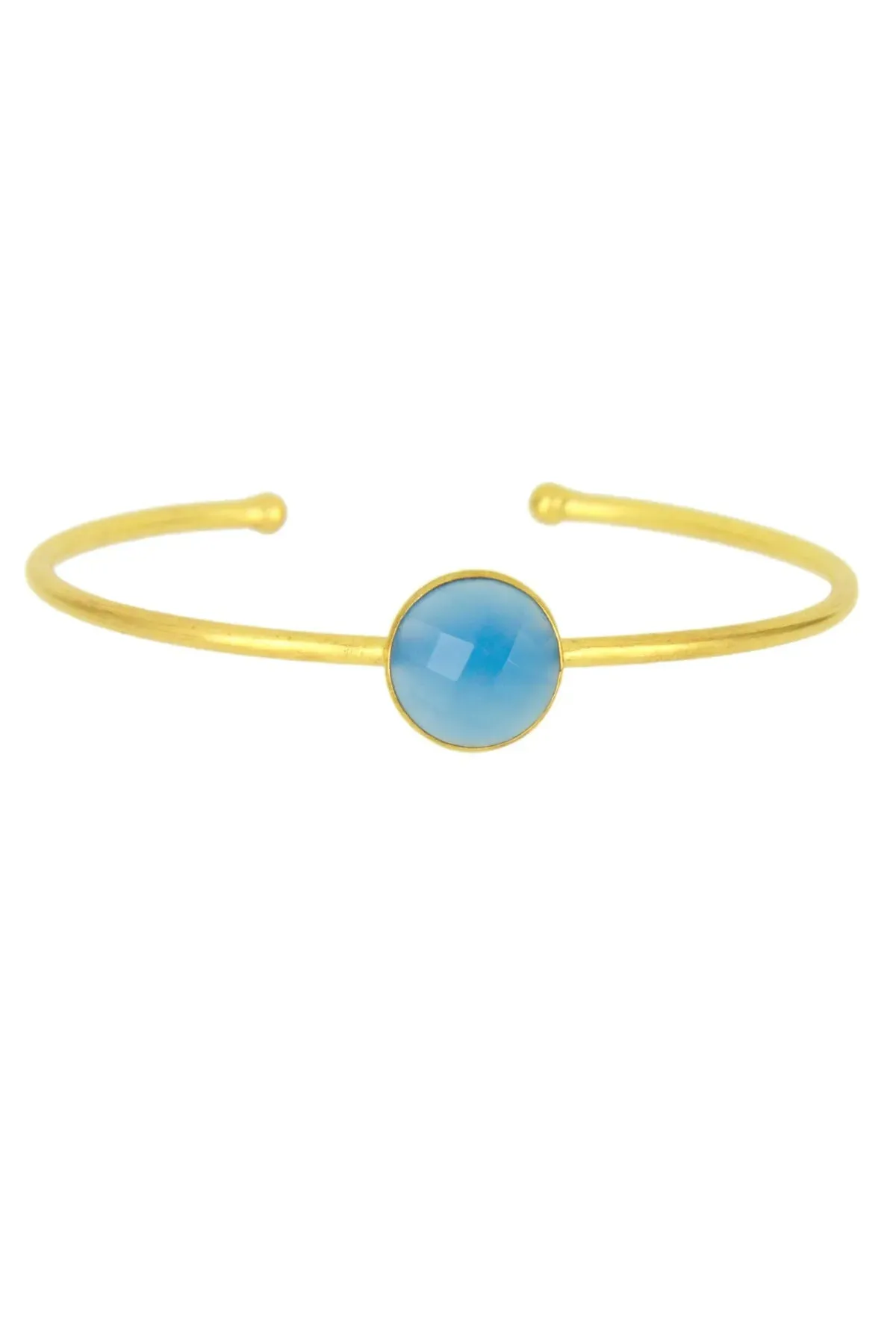 Single Gemstone Cuff Bracelet