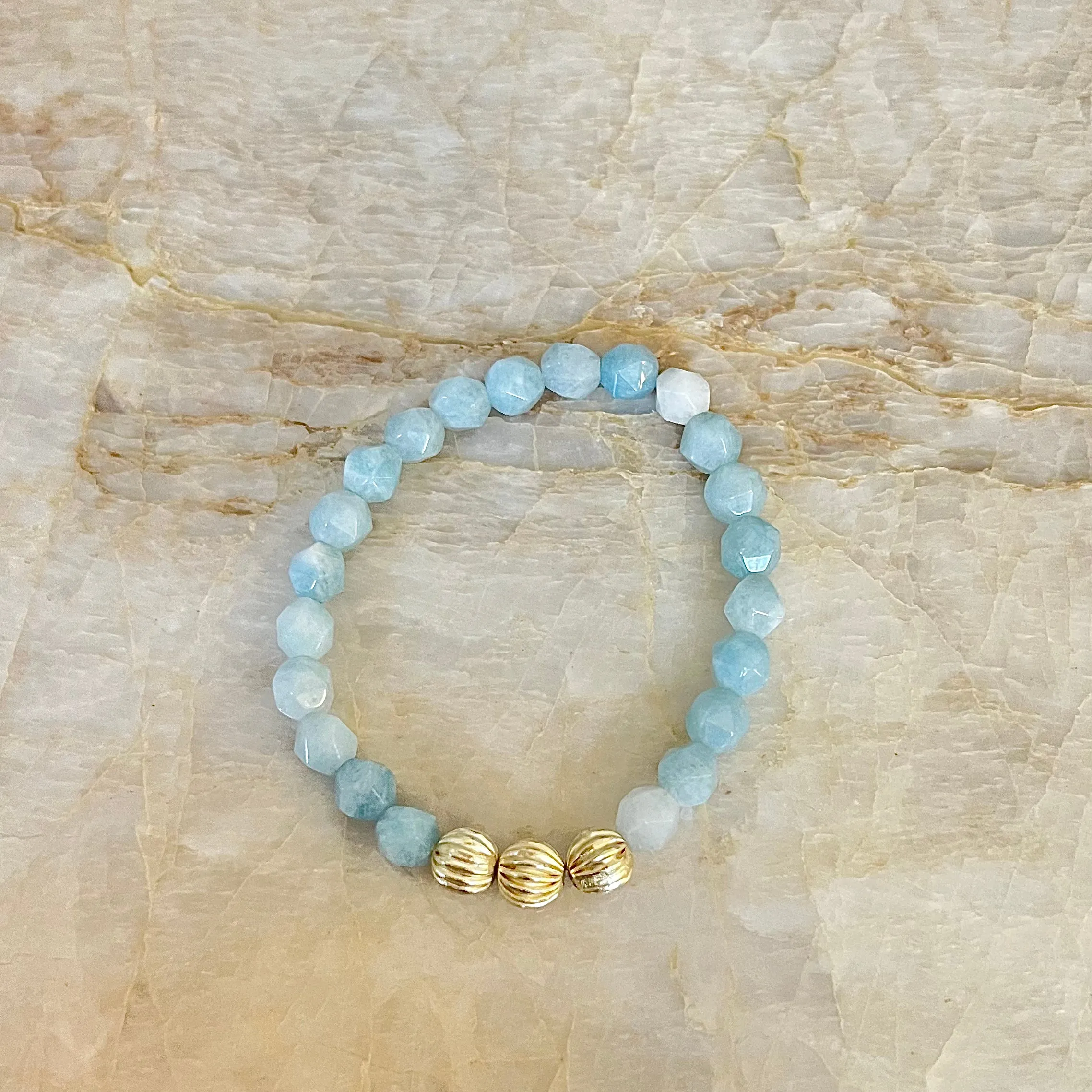 Small Faceted Bead Bracelet