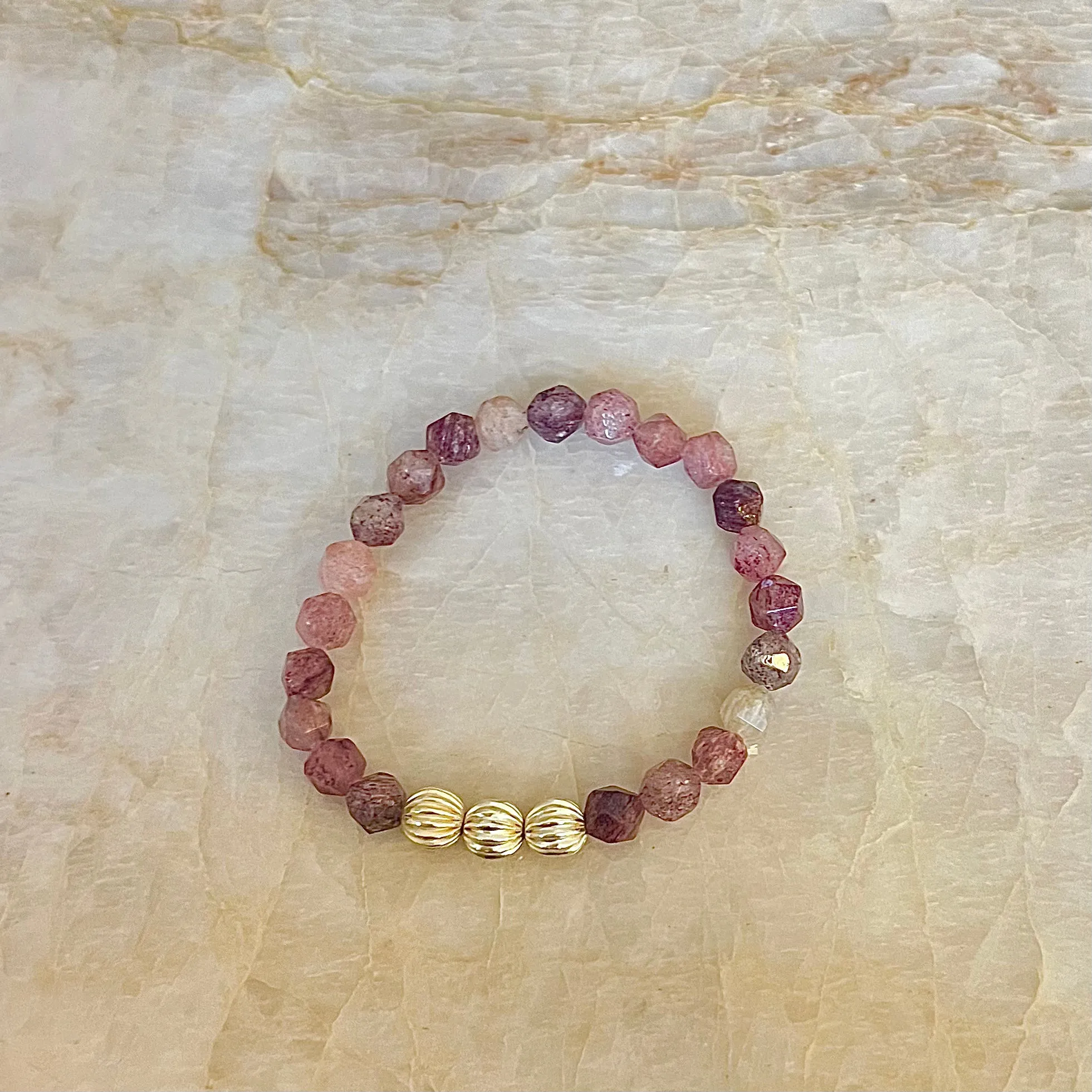 Small Faceted Bead Bracelet