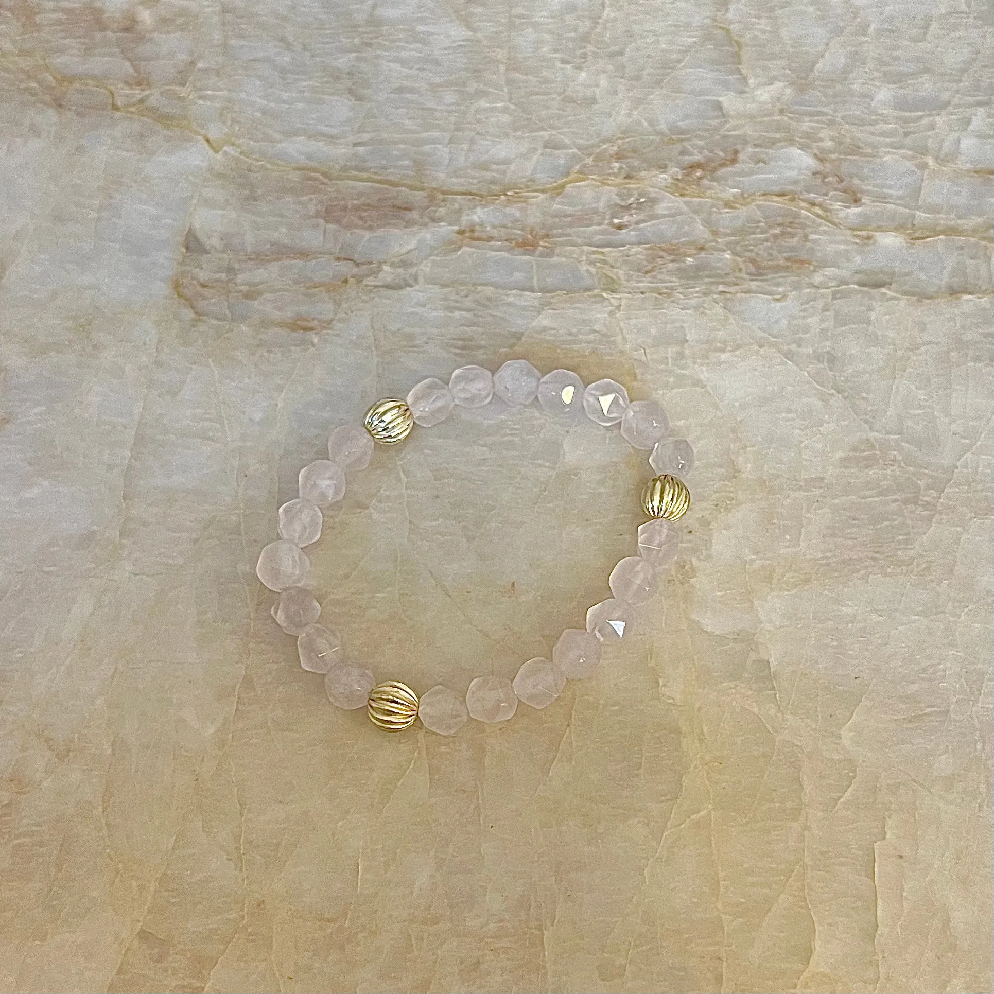 Small Faceted Bead Bracelet