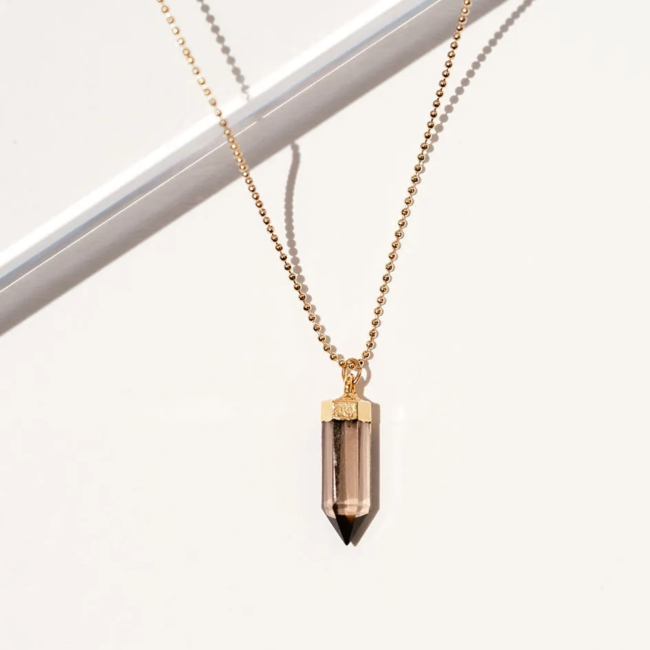 Smokey Quartz Mini Point Necklace