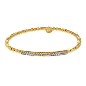 Tresore Stretch Bracelet with Diamond Flat Bar