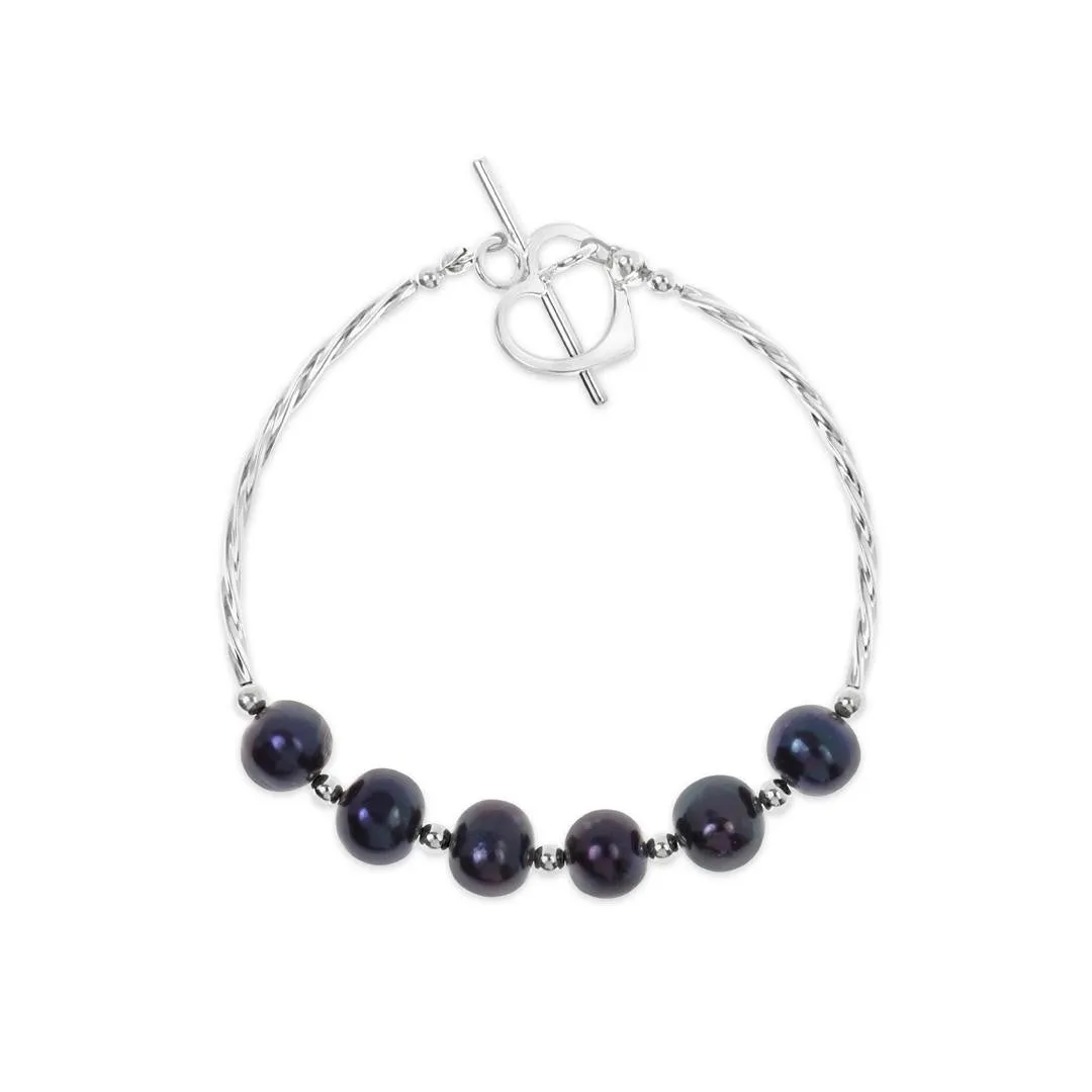 Twist Pearl Bracelet Midnight