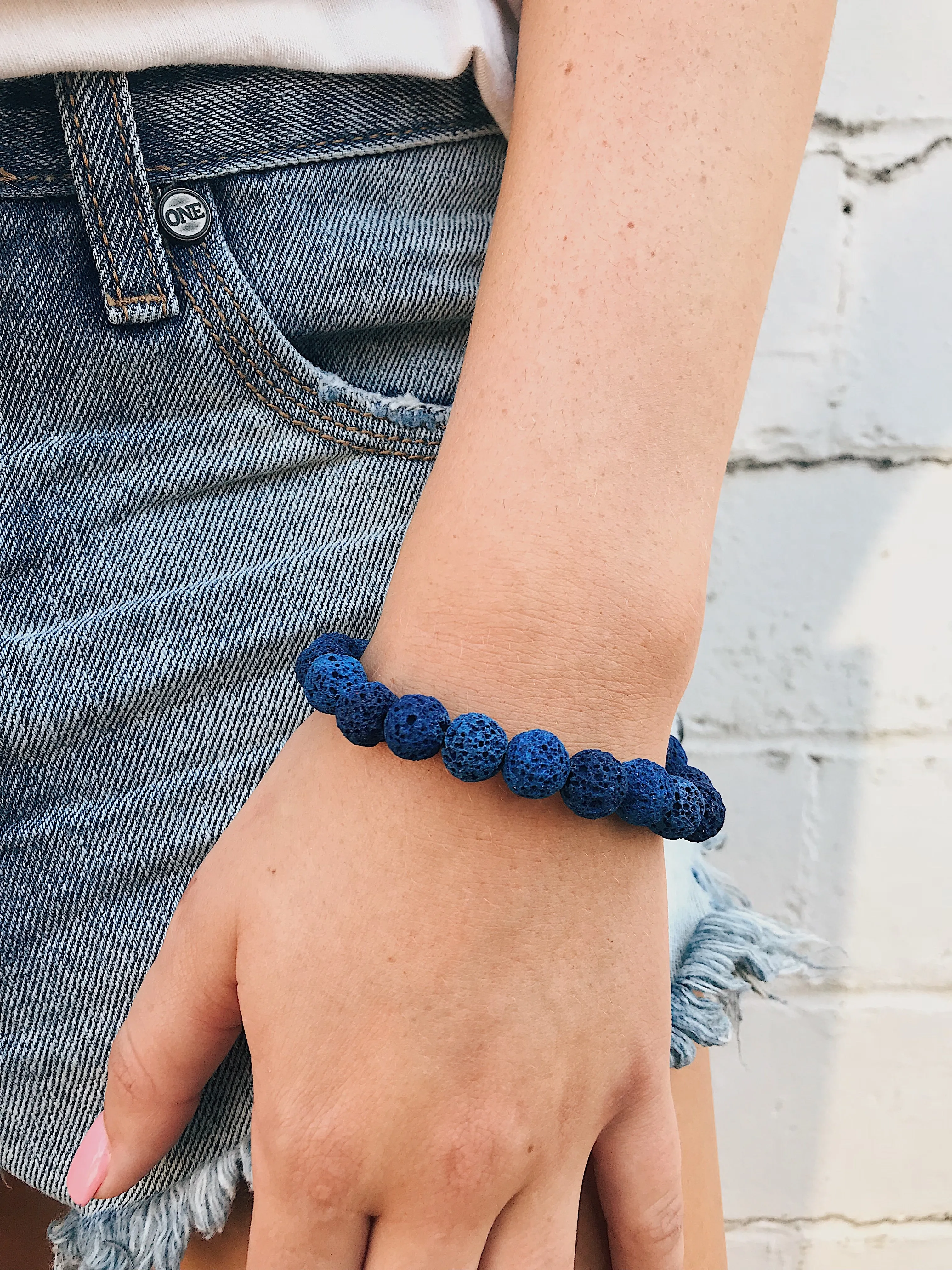 Various Lava Rock Bracelet